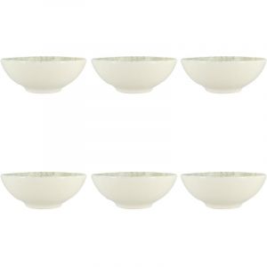 Novastyl Lot de 6 coupelles en porcelaine 14cm, NATURA