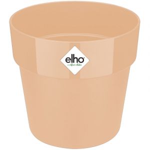 Image de Elho Bac à fleurs rond jardinière Menthe Mûre Violet Pêche en plastique pour extérieur jardin terrasse pot de fleurs couleurs nude/2,9 Liter (de)