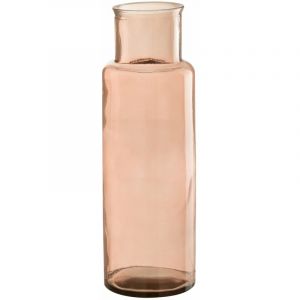 Vase en Verre "Bouteille" 44cm Rose Prix