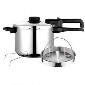 Fagor Autocuiseur 6 Litres, Induction, Acier Inoxydable 18/10, Régulateur de Pression, DUAL Xpress 6,, Argent