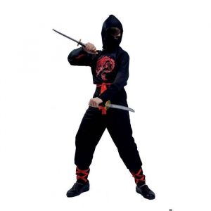 Ruedelafete D&eacute;guisement enfant Ninja noir et rouge taille 5/6 ans