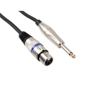 Velleman CABLE PROFESSIONNEL XLR. XLR FEMELLE VERS JACK MONO 6.35mm (3m) - PAC110