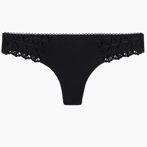 Aubade Tanga, BAHIA&MOI PY26 Thong Panties, XL, Noir