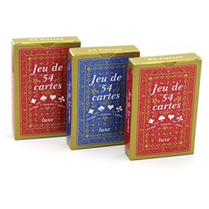 Kim'play Jeu de carte - Jeu De 54 Cartes – Luxe - Lot de 3