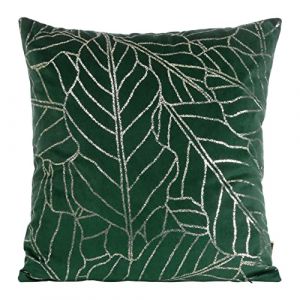 Eurofirany Élégante Housse de Coussin décorative en Velours avec imprimé 45 x 45 cm Housse de Coussin Douce Motif Libellule, Abeille, Lotus, Feuilles