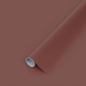 DC Fix Film adhésif pour Meubles - Satiné Mat - Rouge Rouille - 45 cm x 2 m - Film décoratif Autocollant - pour Cuisine, Table, Armoire, Rebord de fenêtre, façades de Cuisine, armoires