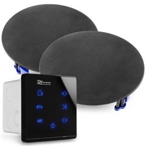 Power Dynamics Powerline A50B - Pack Amplificateur Mural avec 2 Enceintes Encastrables - 60 Watts