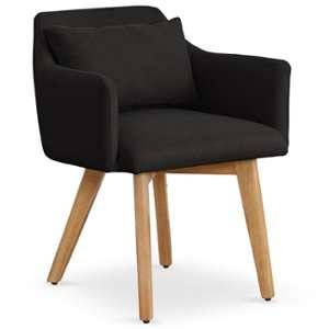 Stanley Chaise / Fauteuil scandinave Gybson Tissu Noir