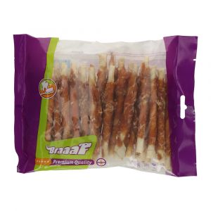 Braaaf Bâtonnets torsadés à mâcher, poulet - lot % : 2 x 12,5 cm (30 bâtonnets)