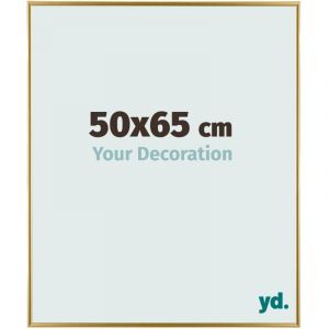 Your Decoration - 50x65 cm - Cadre Photo en Plastique Avec Verre acrylique - Anti-Reflet - Excellente Qualité - Or - Cadre Decoration Murale - Evry.