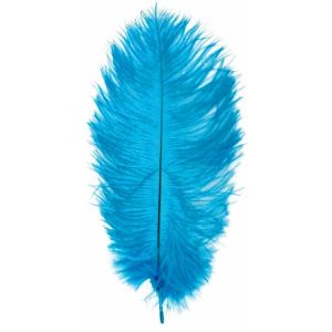 Ruedelafete Lot de 5 Plumes d'Autruche Spadona 50cm, Turquoise