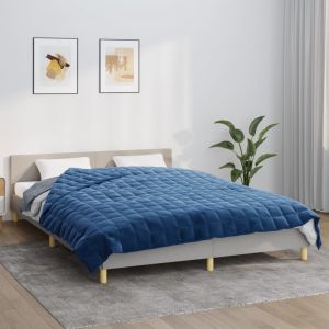 VidaXL Couverture lestée Bleu 220x230 cm 15 kg Tissu Blue