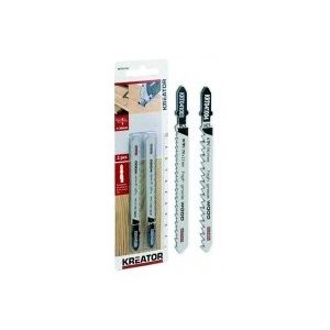 Image de Kreator KRT041003 - Lames de scies sauteuses HCS pour bois Longueur 100 mm Fixation T Denture 10 tpi Pas de 2,5 mm