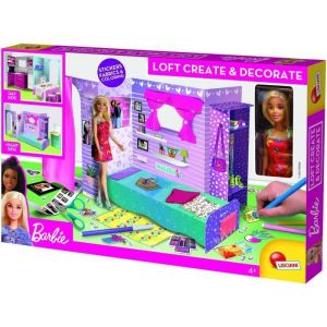 Lisciani Giochi Loft à monter et à décorer éco responsable - Barbie - en carton rigide avec poupéé Barbie