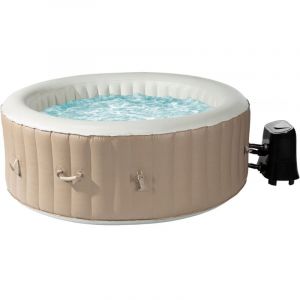 Habitat et Jardin Spa gonflable 4 places 'Santorin' - 180 x 180 x 65 cm - Taupe