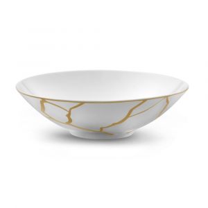 Medard de noblat Assiette salade et pâtes en Porcelaine Or