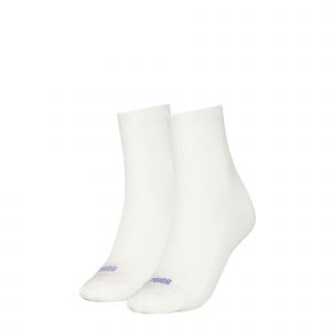 Puma Lot De 2 Paires De Chaussettes Basses De Sport C?ur Femme, Blanc/Violet, 39-42