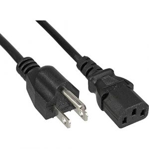 Image de Inline Câble d'alimentation, fiche d'alimentation USA vers connecteur IEC C13 à 3 broches, noir, 18AWG, 5,0 m