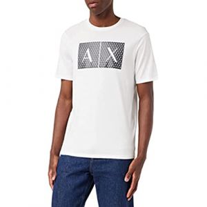 Armani Exchange Pour homme. T-shirt Navy Squares
