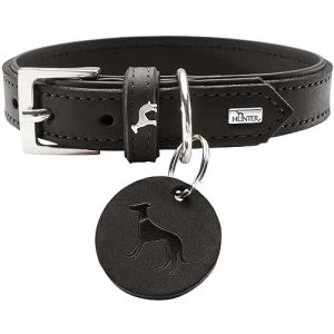 Hunter Larvik Black Dog Collar - 55