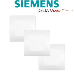 Siemens LOT 3 Va et Vient Blanc Delta Viva + Plaque Blanc