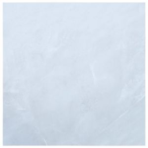 VidaXL Planches de plancher autoadhésives 5,11 m² PVC Blanc Marbre