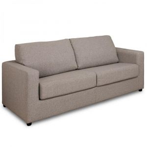 Italian Spirit Inside 75 Canapé convertible ALPHA ouverture EXPRESS 140cm dossier moelleux matelas 14cm tweed beige