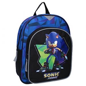 Vadobag Sac à dos SONIC The Hedgehog Prime Time Riccio - Sac à dos pour enfants | École | Jardin d'enfants - Couleur noir et bleu - dimensions 30x25x11cm, Noir et bleu, taille unique