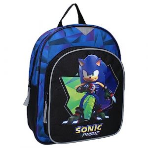 Vadobag Sac à dos SONIC The Hedgehog Prime Time Riccio - Sac à dos pour enfants | École | Jardin d'enfants - Couleur noir et bleu - dimensions 30x25x11cm, Noir et bleu, taille unique