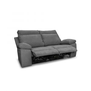 Loungitude Canapé de Relaxation électrique 2 places en tissu - Gris
