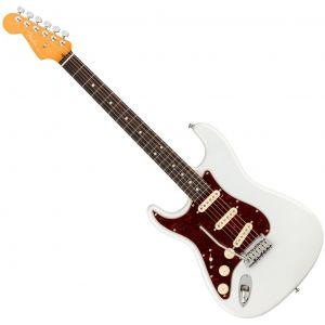 Image de Fender American Ultra Stratocaster LH Arctic Pearl RW guitare &eacute;lectrique pour gaucher avec &eacute;tui