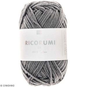 Rico Design Fil à crocheter en coton pour Amigurumi - Ricorumi - Ardoise - 25 g