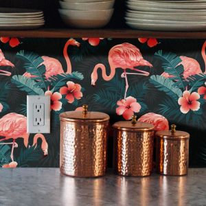 Stickerdecofr - Crédence Adhésive Flamant Rose 300 x 60 cm
