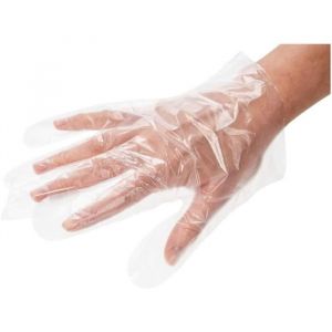 RoTouch 500 Gants Jetables piqu&eacute;s (250 paires) HDPE Transparents 10 mm Taille L Gauc, Droite 25 x 27 cm Maison Magasin Coiffure