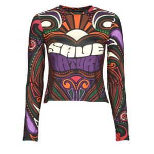 Desigual Tshirt cropped avec inscription « Save nature » Noir - Taille 036