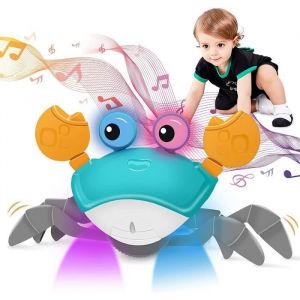 Jouet De Crabe Électrique Capteur Avec Musique Et Lumière Led Pour Les Enfants Jouet Interactif DApprentissage Pour Les Tout-Peti