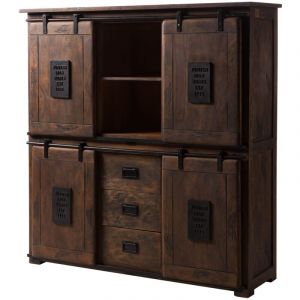 Armoire en bois de manguier huilé railway 425