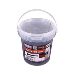 Connex Vis plaque de plâtre PH2 autoforeuse, Seau de 400 pcsDimension : 3,5 x 45 mm