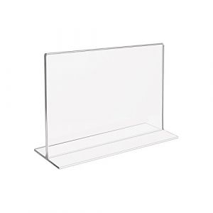 Hmf 46924 Présentoir de Table Acrylique Double D'annonce | DIN A5 Format Paysage | Transparent