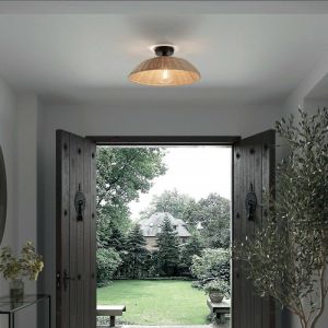 Millumine Plafonnier en rotin