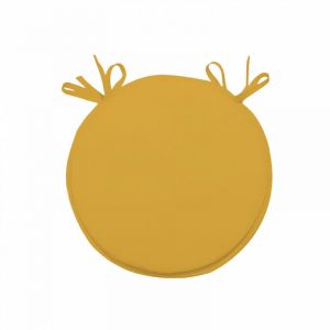 Soleil d'Ocre Dessus de chaise bistrot 40 cm ALIX jaune radieux, par