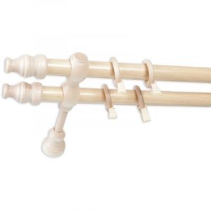 Monmobilierdesign CRIS Tringle en bois &Oslash; 28 mm Pin Double 120 cm