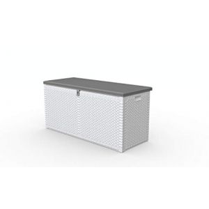 Image de Gardiun Banc Coffre de Jardin en Résine Imitation Rotin 300 L 48x120x57 cm