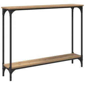 VidaXL Table console avec &eacute;tag&egrave;re Ch&ecirc;ne artisanal 100 x 22,5 x 75 cm