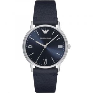 Image de Emporio Armani HOMME 32MM BRACELET CUIR BLEU QUARTZ ANALOGIQUE MONTRE AR11012