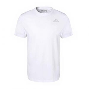 Kappa Cafers Slim Tee T-Shirt, Blanc/Gris, XXL Homme