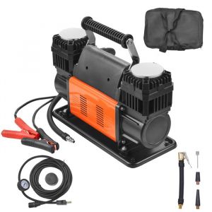 Compresseur Dair Robuste 12 V-VEVOR-Gonfleur de Pneus Portable 300 L/min-avec Adaptateurs pour Camions Voitures Camping-car