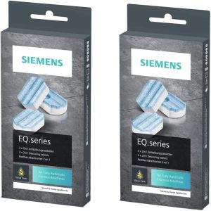 Siemens TZ80002 Lot de 2 paquets de pastilles detartrantes 2 en 1 pour machines a cafe gamme EQ