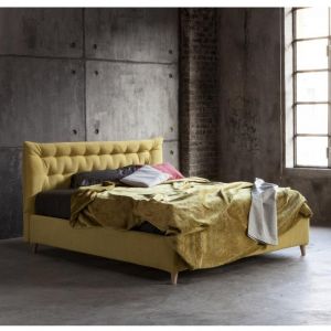 Lit coffre GLORIA couchage 120x200 cm Incanto moutarde