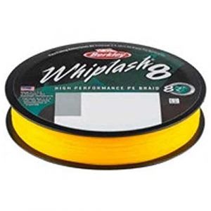 Berkley Coup de fouet8 Whiplash8, Ligne de pêche, Superline, Predator Fishing, Brochet, Perche, Sandre, Truite, Unisexe, Jaune, 0.28mm, 47.1kg, 104lb, 165yd